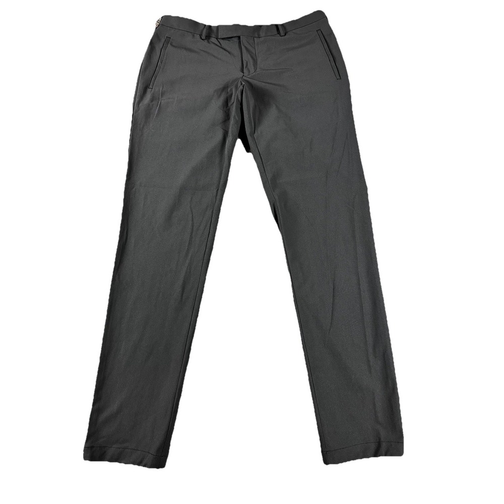 Sene Pants Mens 34X31 Gray Charcoal Soho Flex Tech Stretch Dress Slacks Traveler